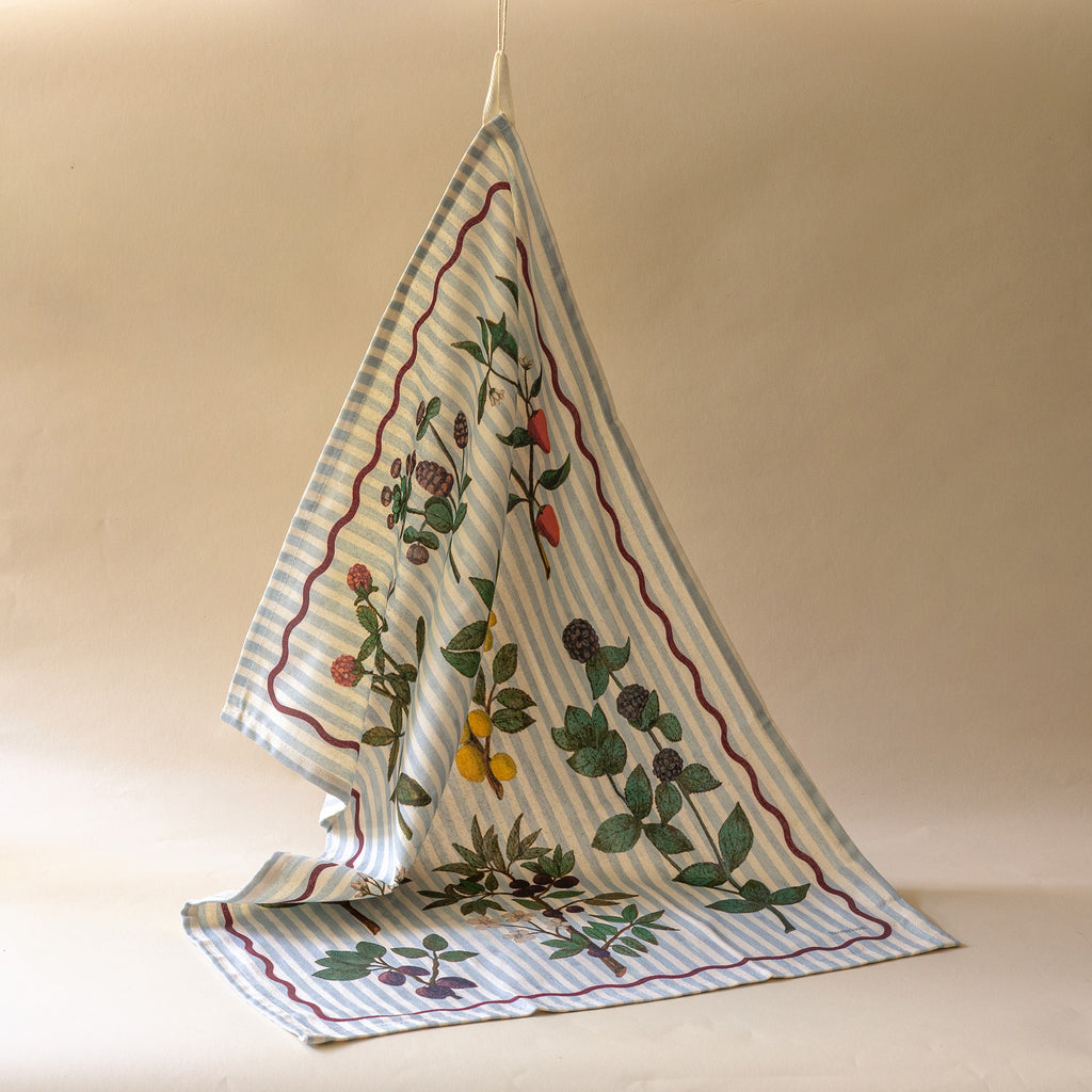 Organic Cotton Tea Towel - Festival of Fruits – Roomytown UK