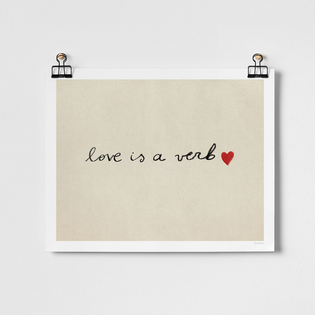 LEVI LOVE IS REAL 2023 コラージュアート Love Is A Verb Fine Art Print – Roomytown UK