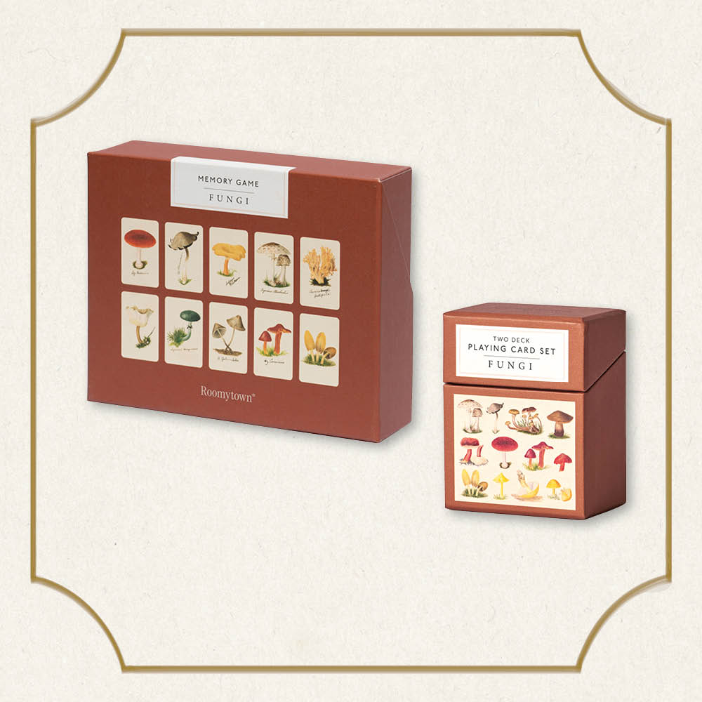 Fungi Playing Cards & Memory Game Gift Set – Roomytown UK