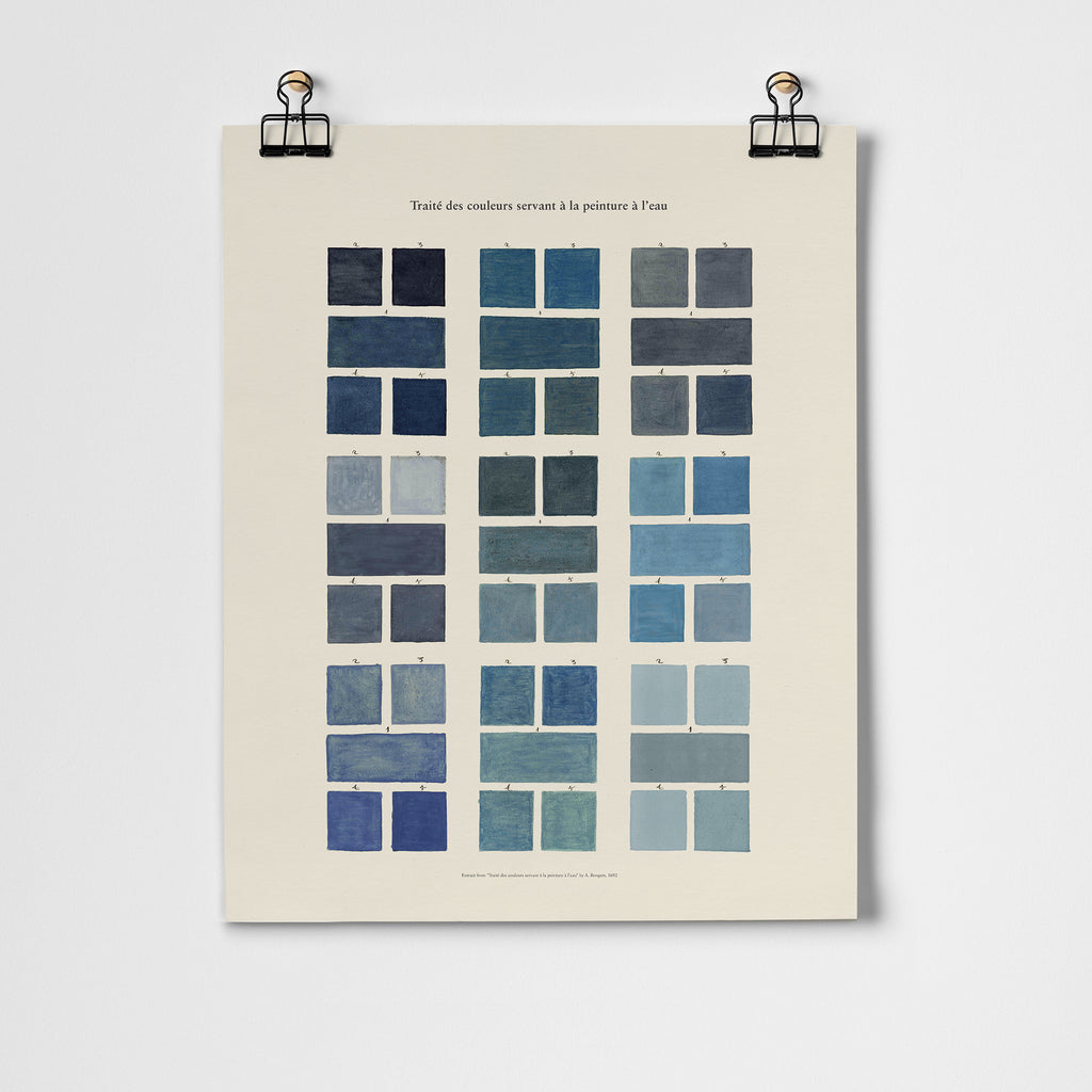 Watercolour Swatches - Blue Fine Art Print – Roomytown UK