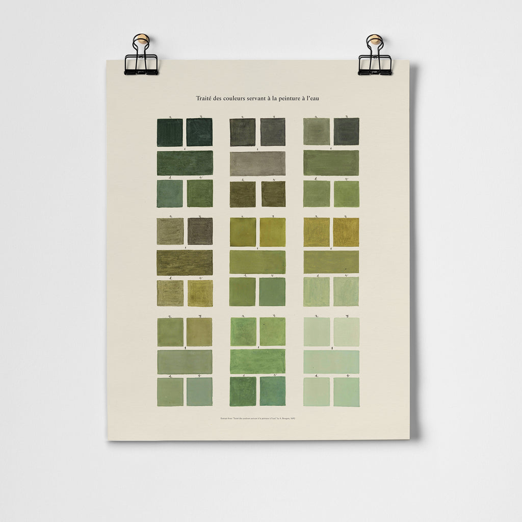 Watercolour Swatches - Green Fine Art Print – Roomytown UK
