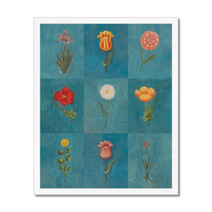 Blue Festival of Flowers Fine Art Framed Print