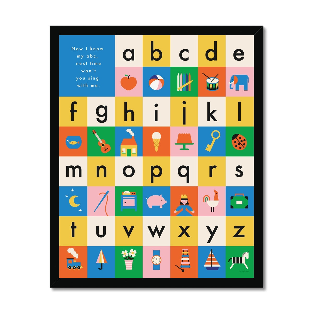 Vintage Playthings - Alphabet Fine Art Print Framed Print