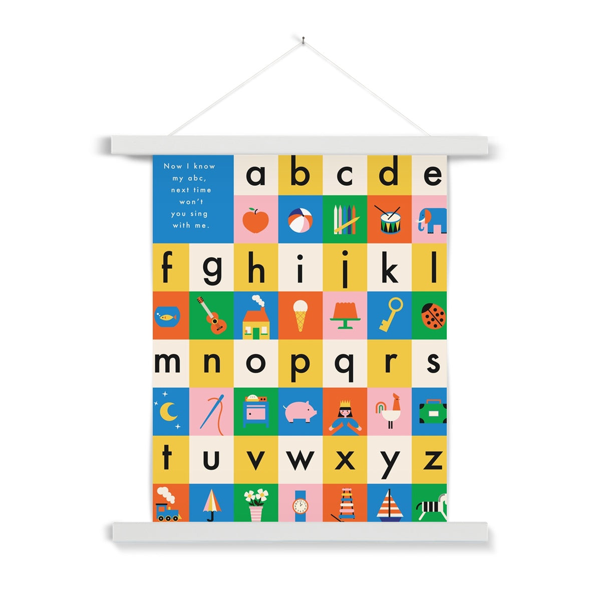 Vintage Playthings - Alphabet Fine Art Print Fine Art Print with Hanger