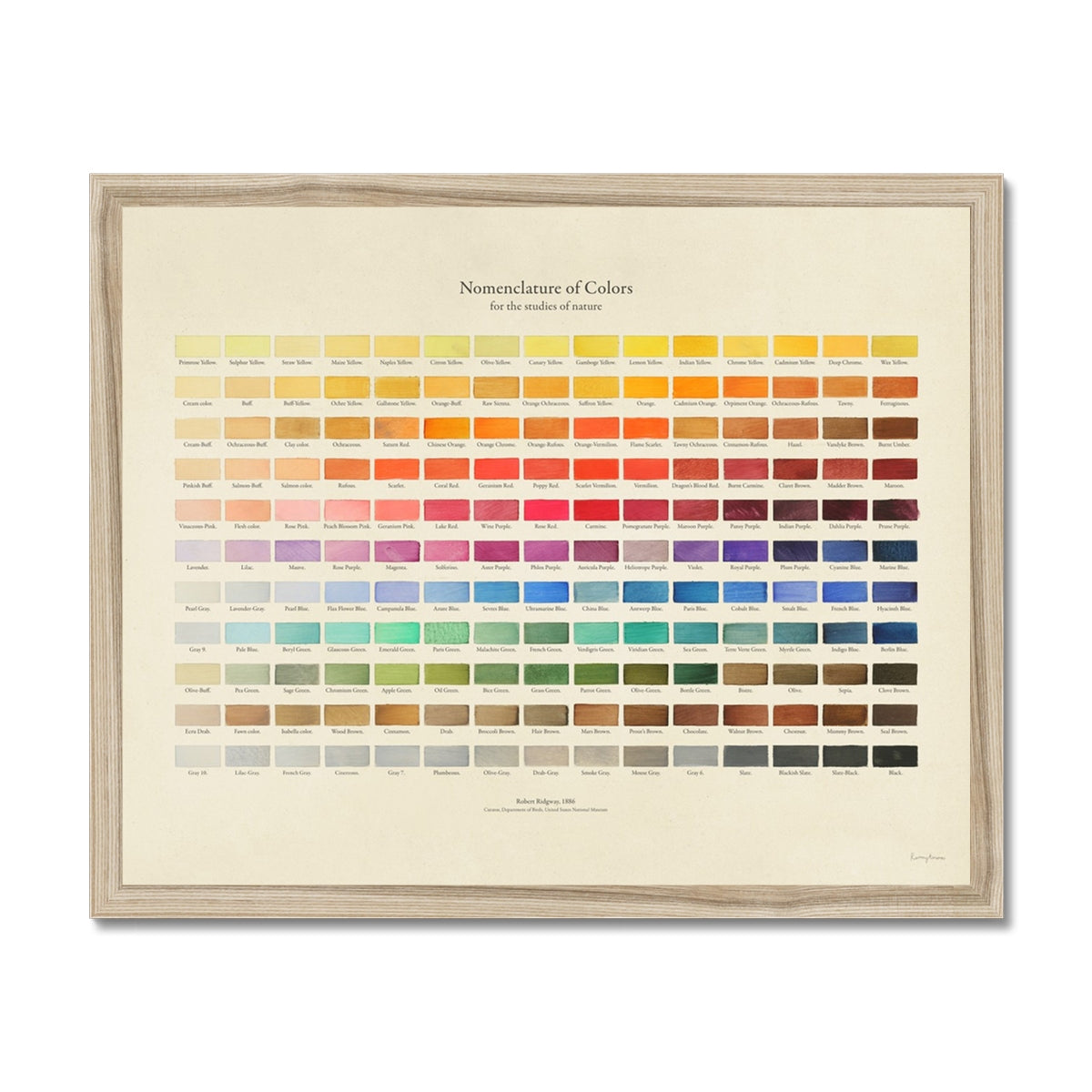 Nomenclature of Colours  Fine Art Print