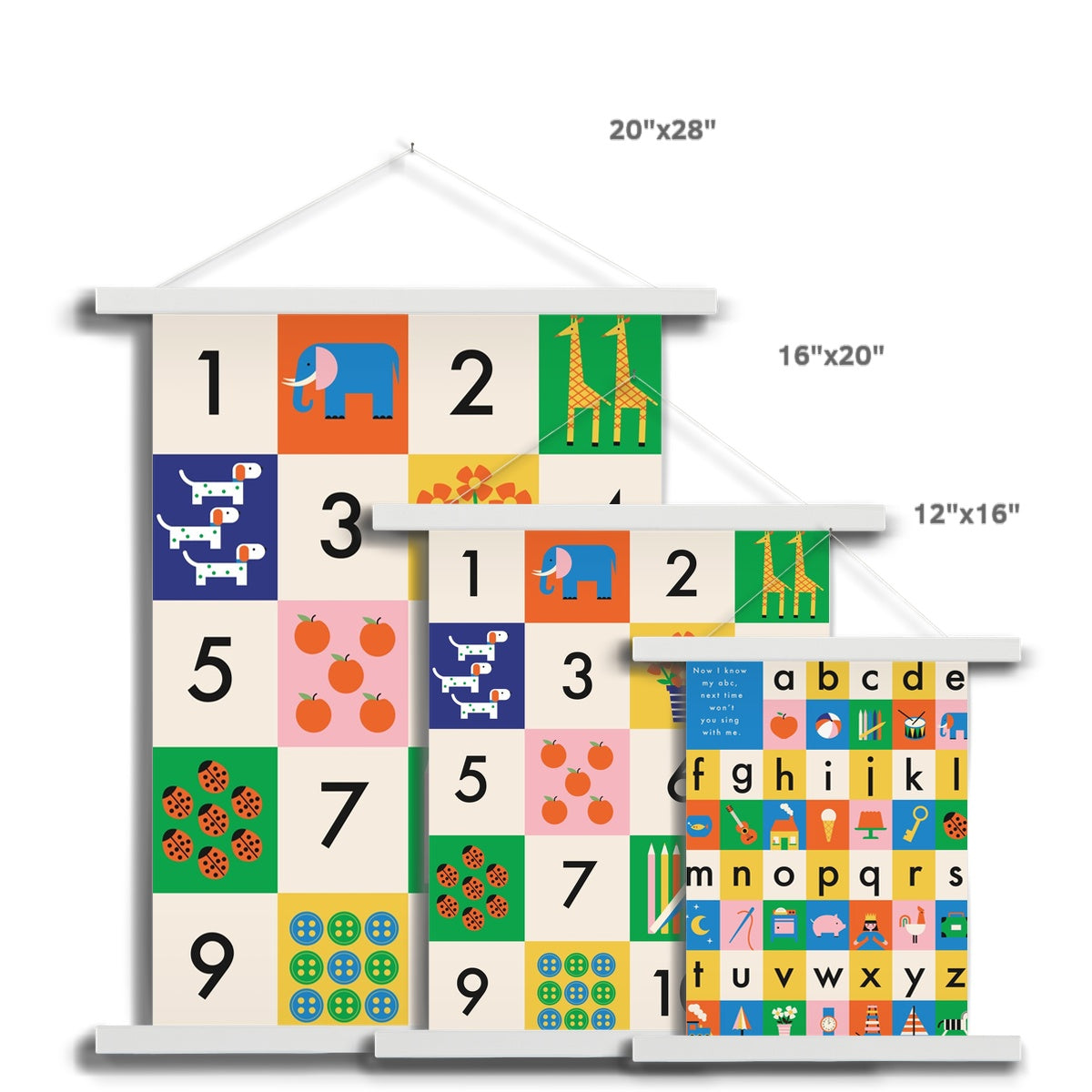 Vintage Playthings - Numbers Fine Art Print Fine Art Print with Hanger