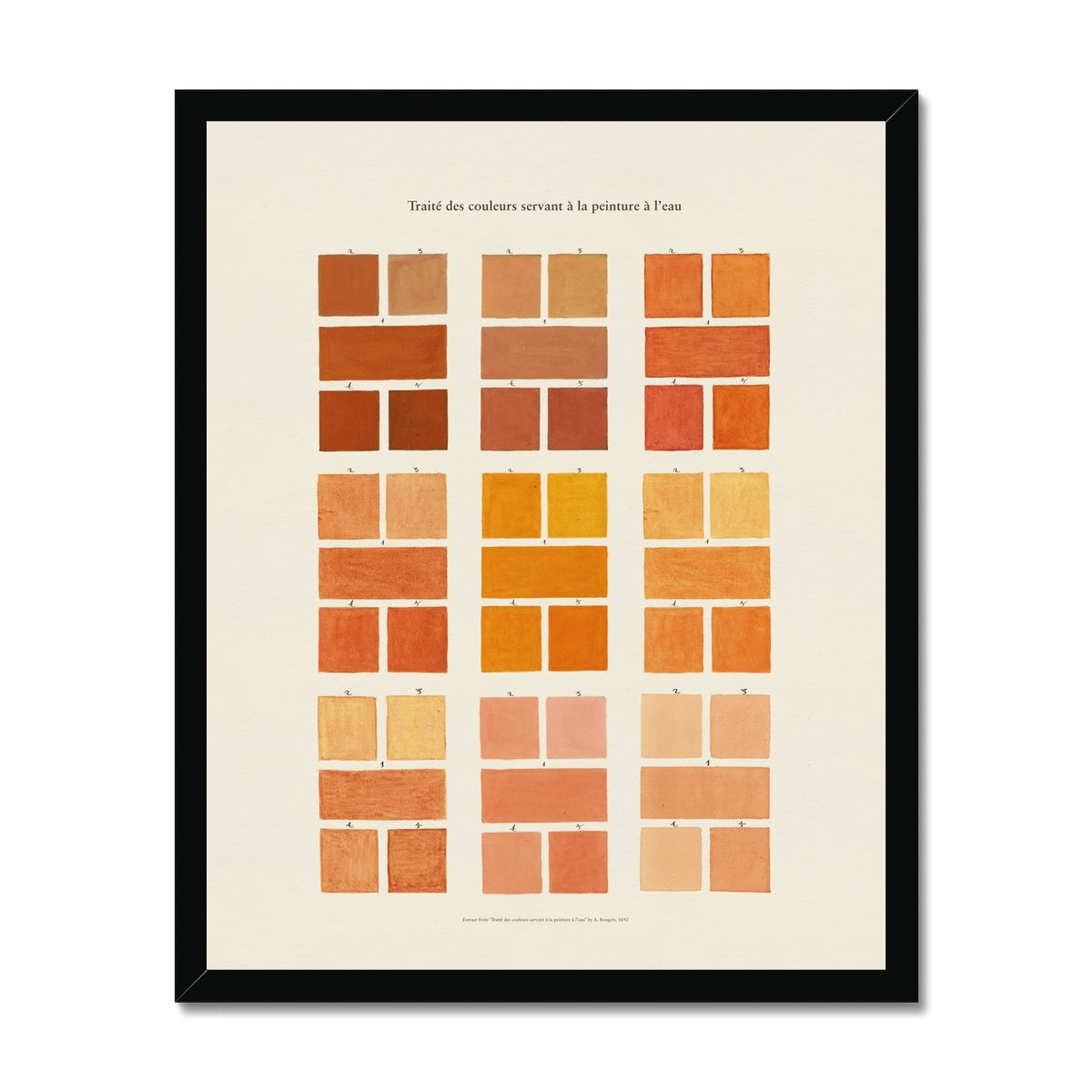 Watercolour Swatches - Orange  Fine Art Print