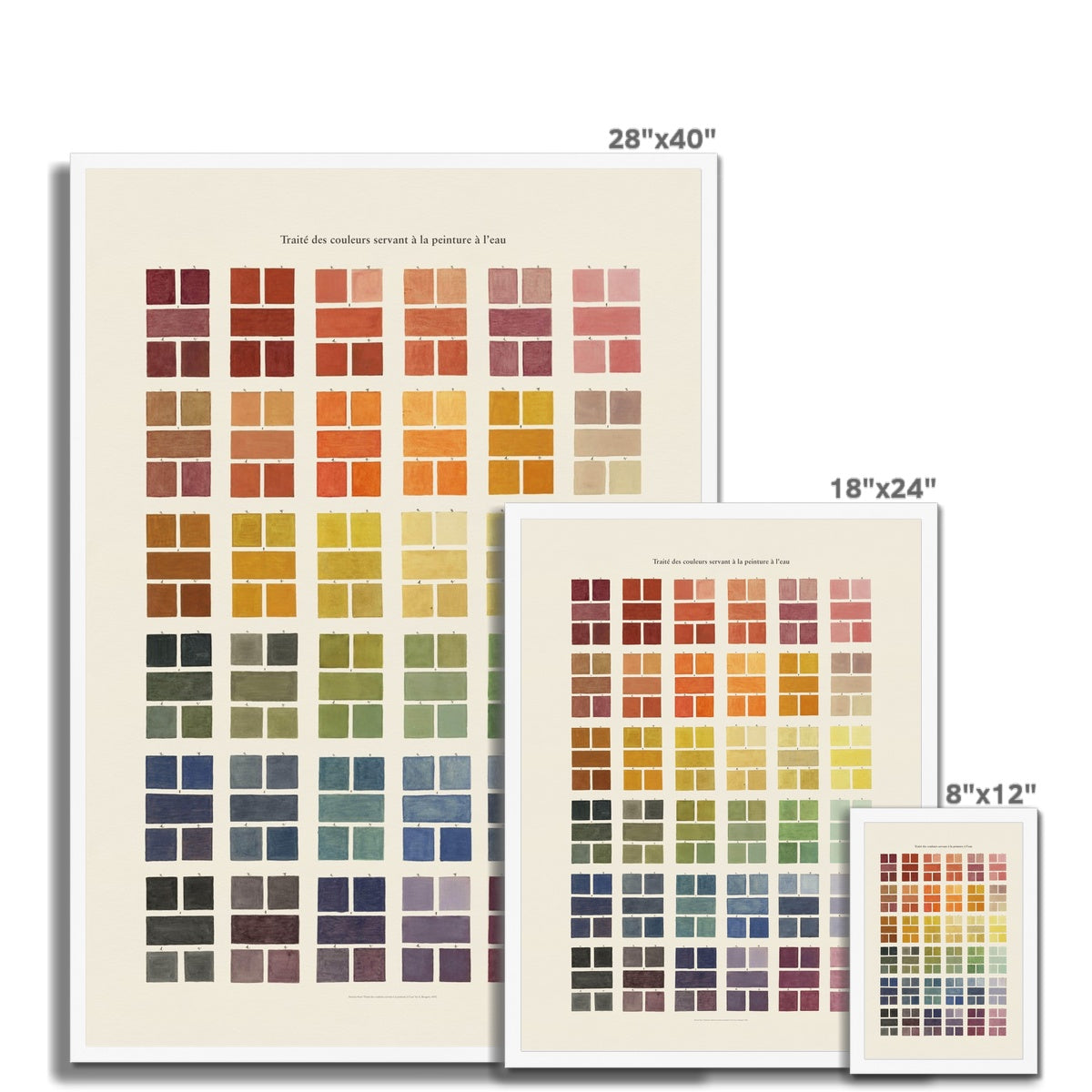 Watercolour Swatches  Fine Art Print