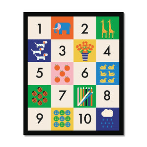 Vintage Playthings - Numbers Fine Art Print Framed Print