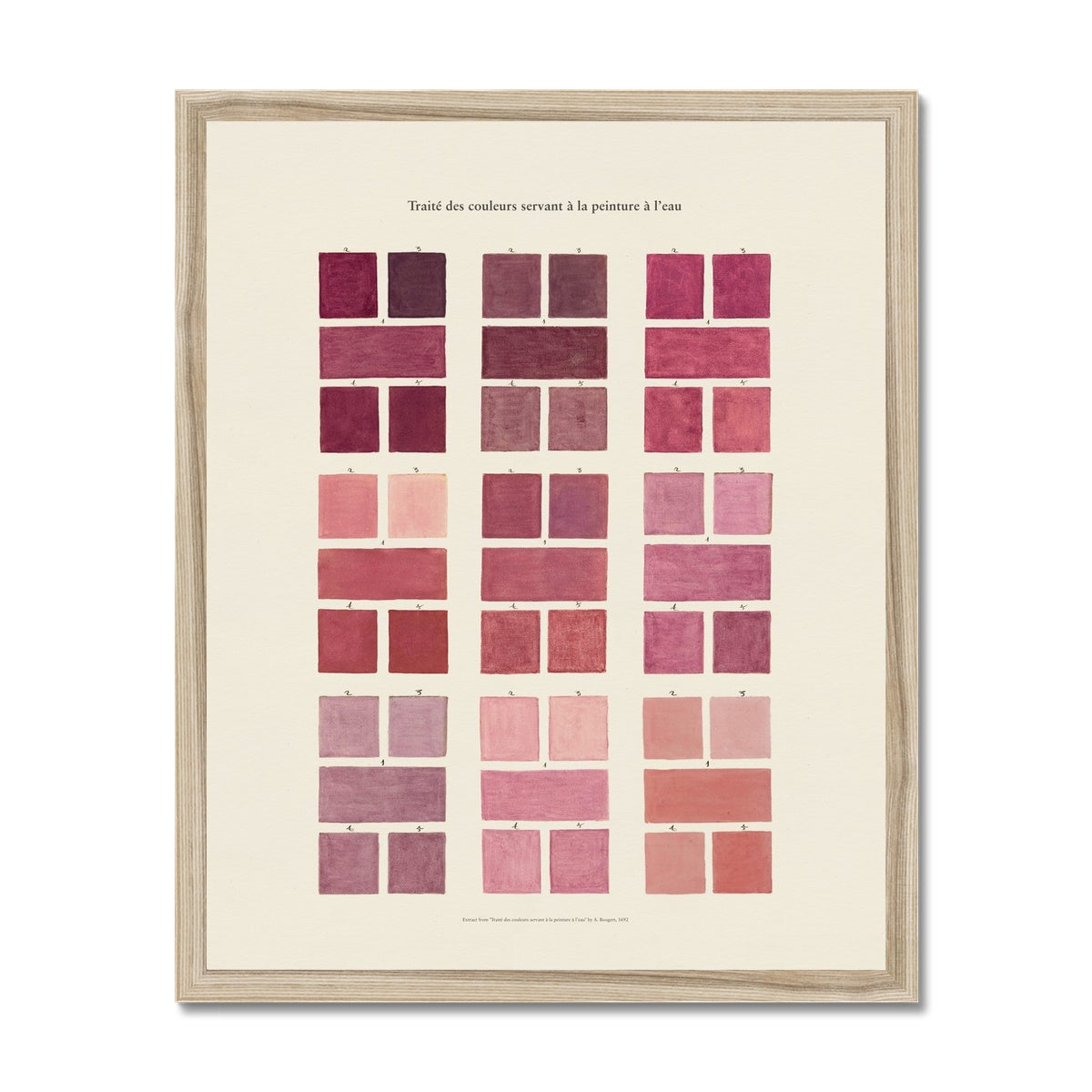 Watercolour Swatches - Pink  Fine Art Print