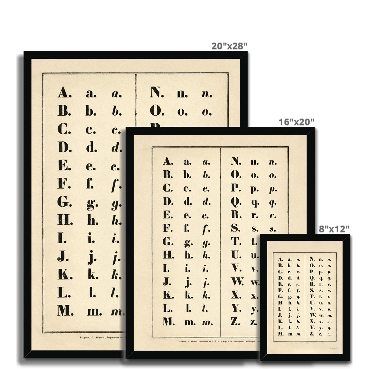 Vintage Alphabet Fine Art Print