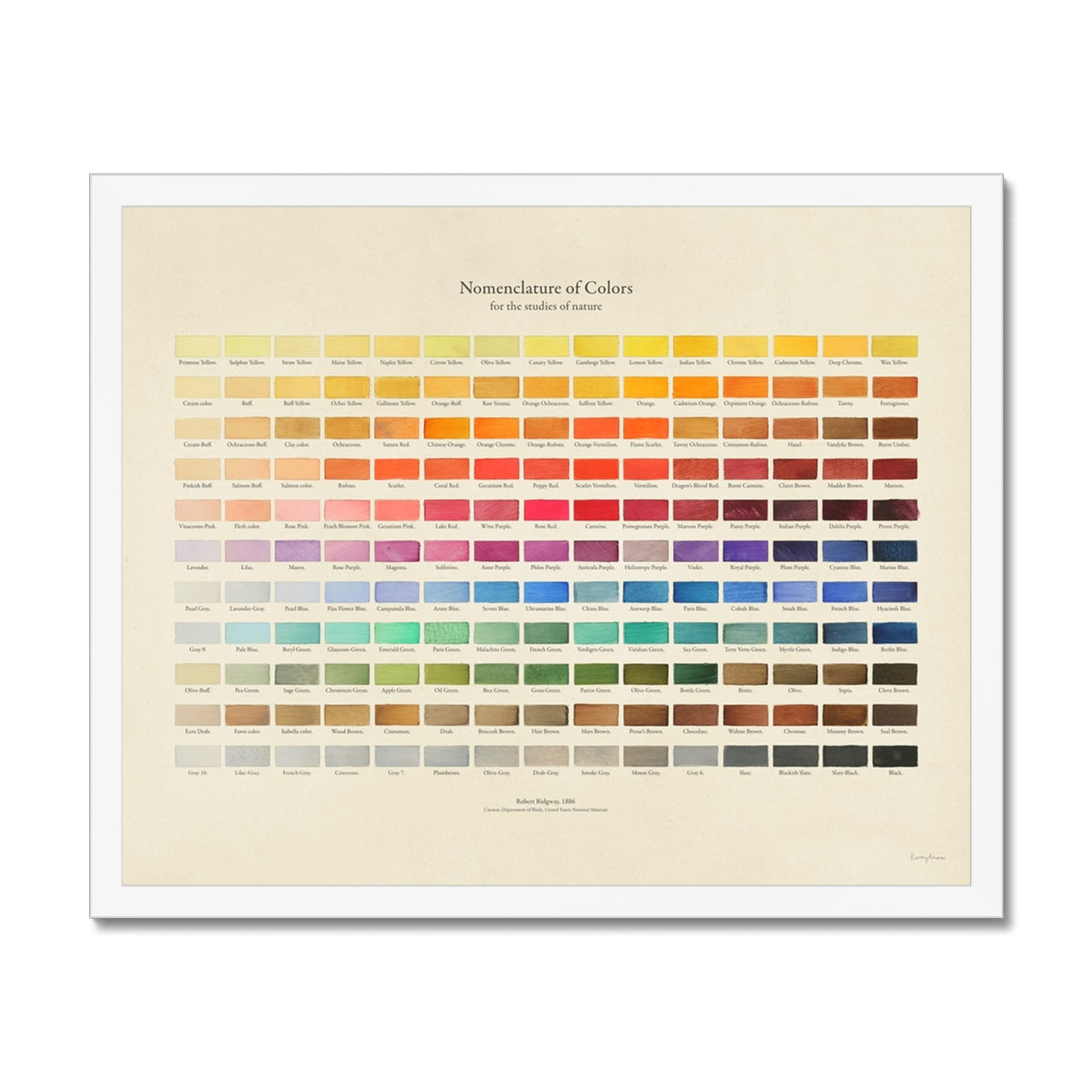 Nomenclature of Colours  Fine Art Print