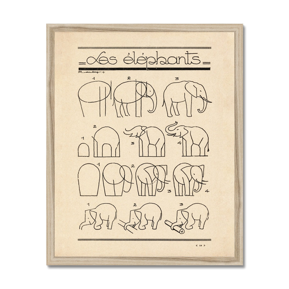 Les Elephants Fine Art Print