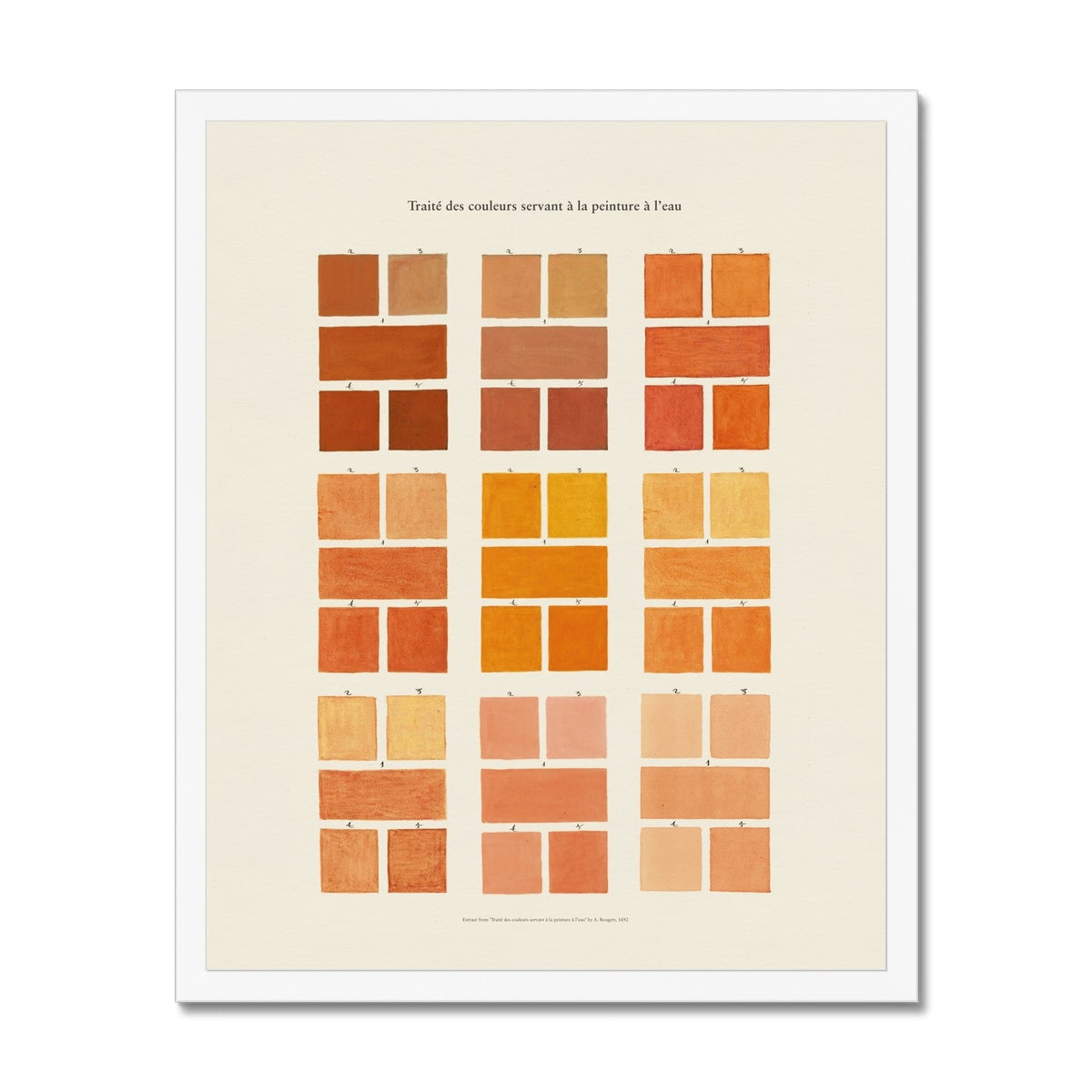 Watercolour Swatches - Orange  Fine Art Print