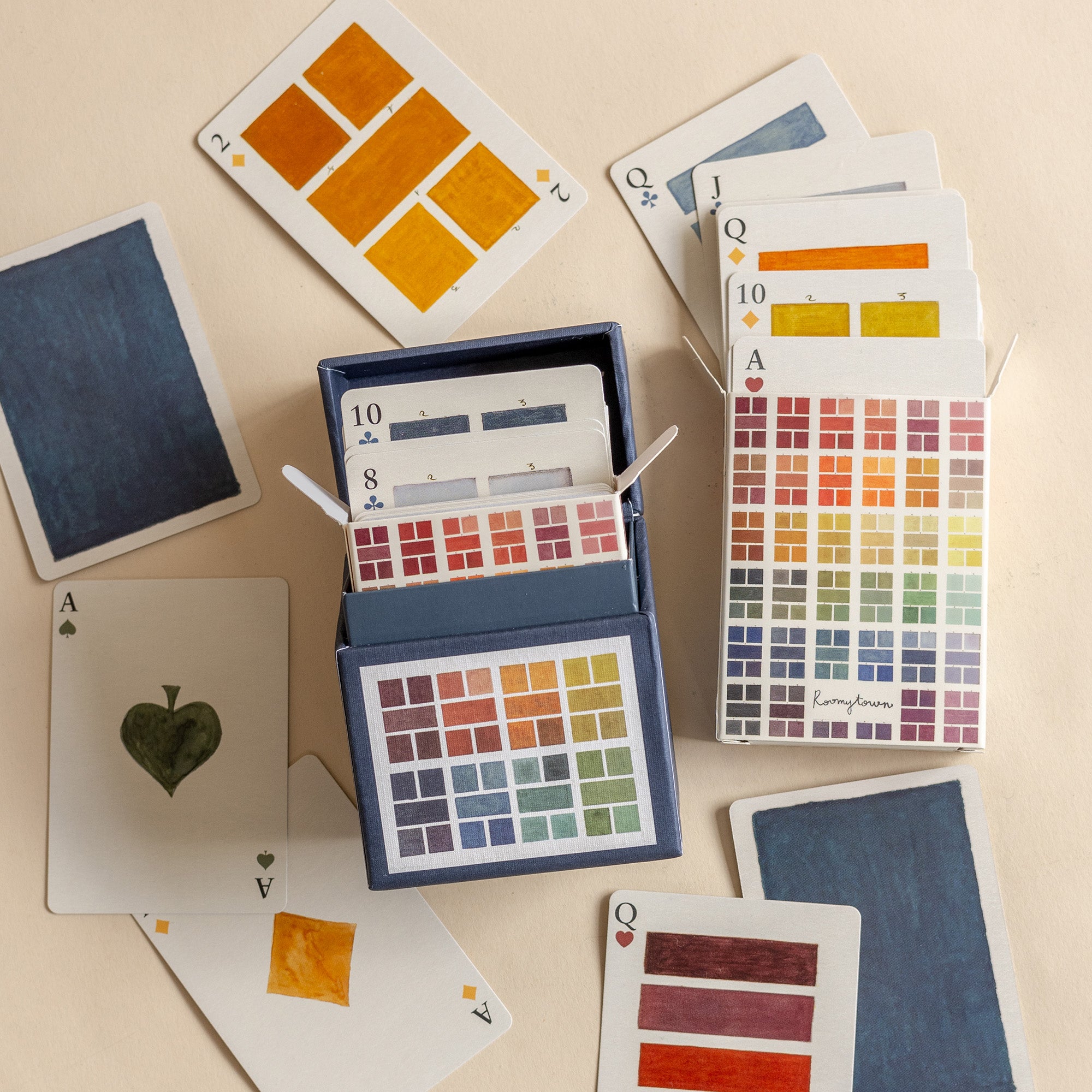 Two Playing Card Decks - Watercolour Swatches – Roomytown UK
