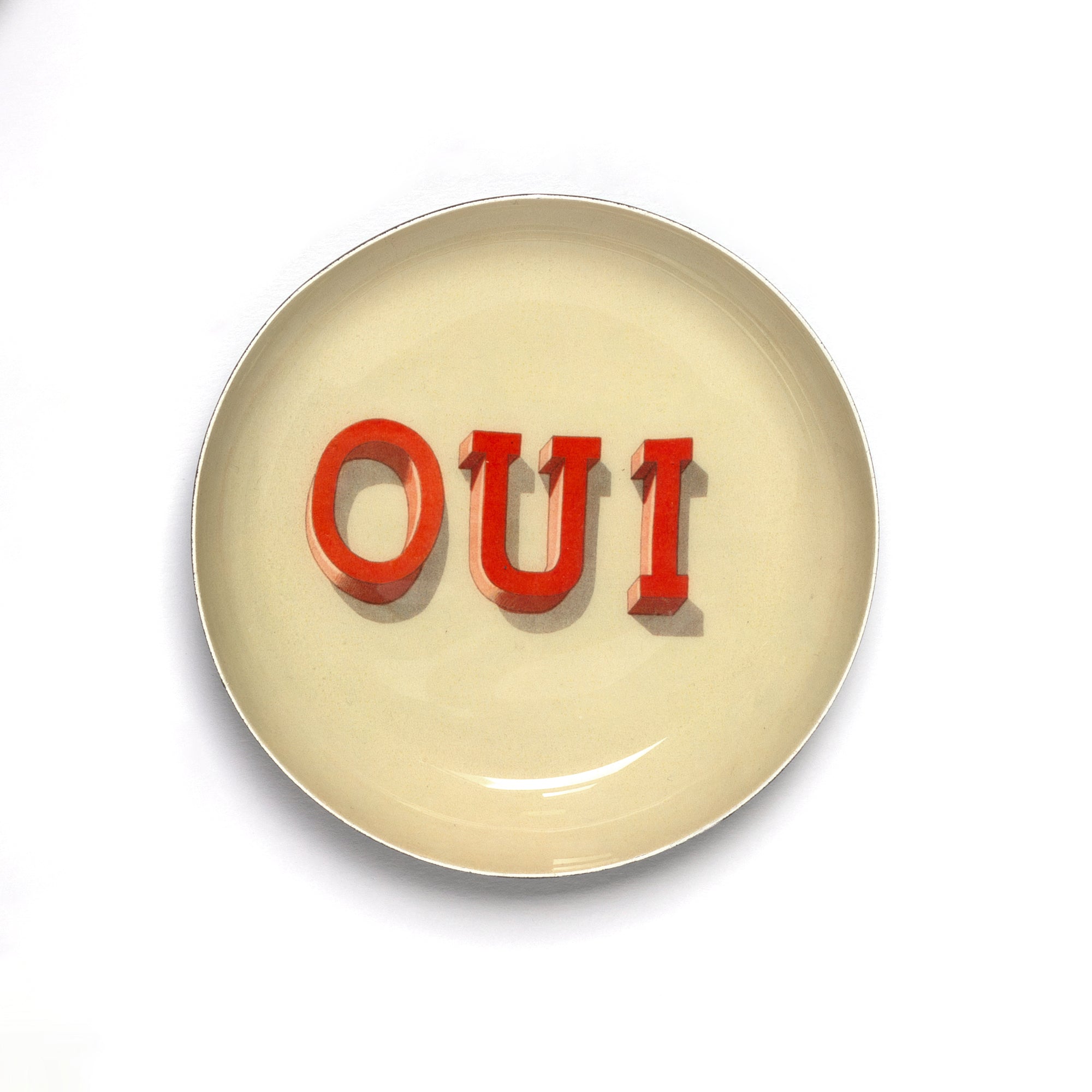 Enamel Printed Tray - Oui