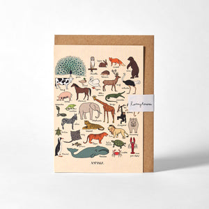 Greetings Card - Les Animaux
