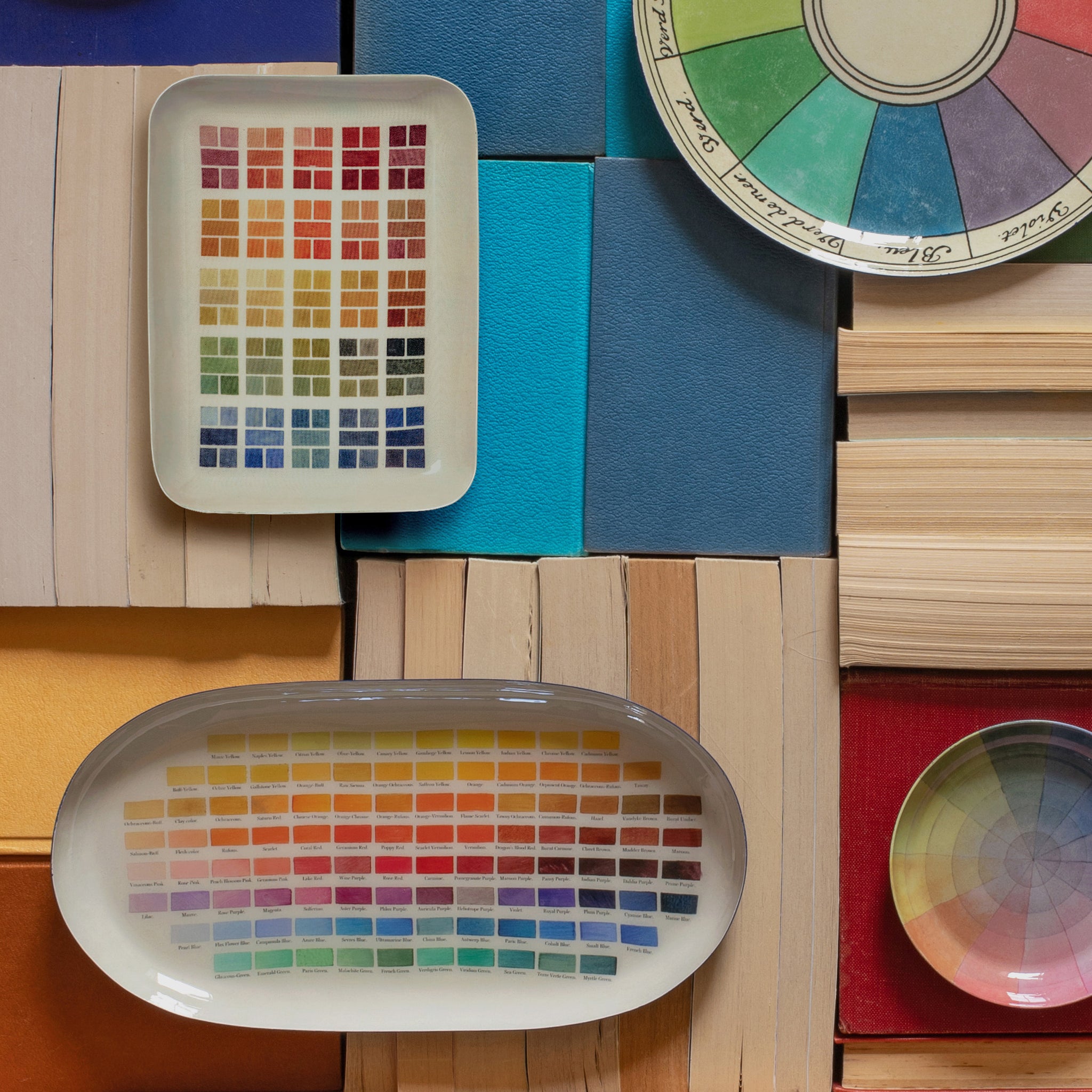 Rectangular Enamel Tray - Watercolour Swatches – Roomytown UK