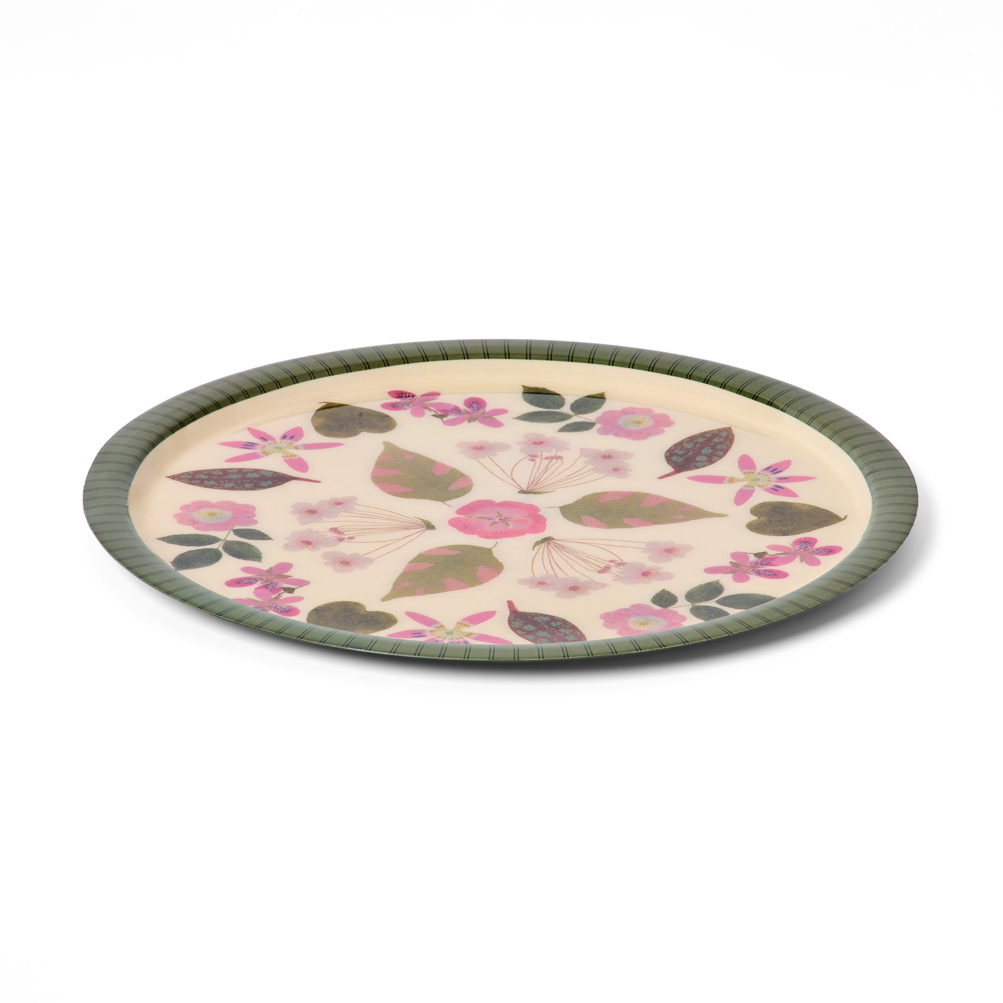 Large Round Enamel Serving Tray - The Living Herbarium – Roomytown UK