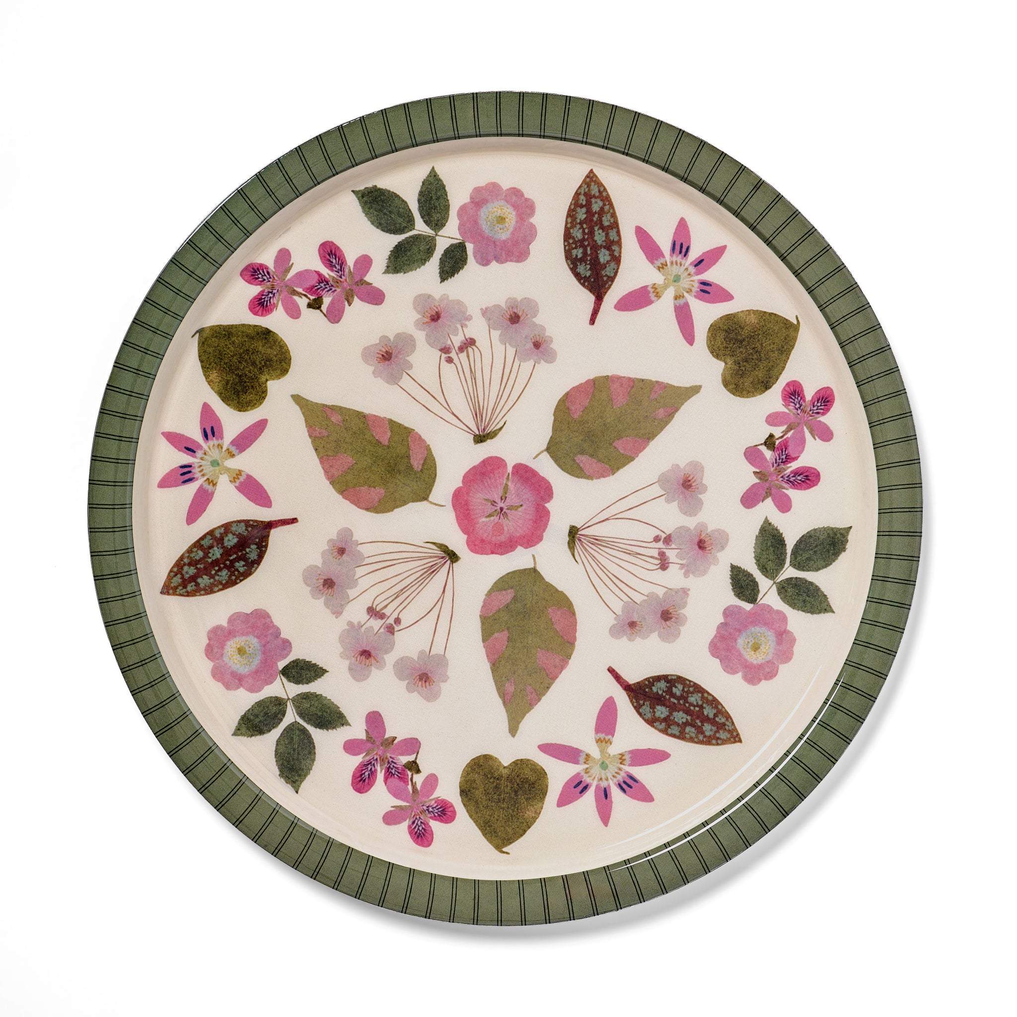 Large Round Enamel Serving Tray - The Living Herbarium – Roomytown UK