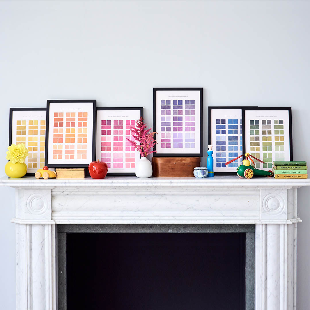 Watercolour Swatches - Orange  Fine Art Print