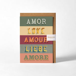 Greetings Card - Amour, Love Amour