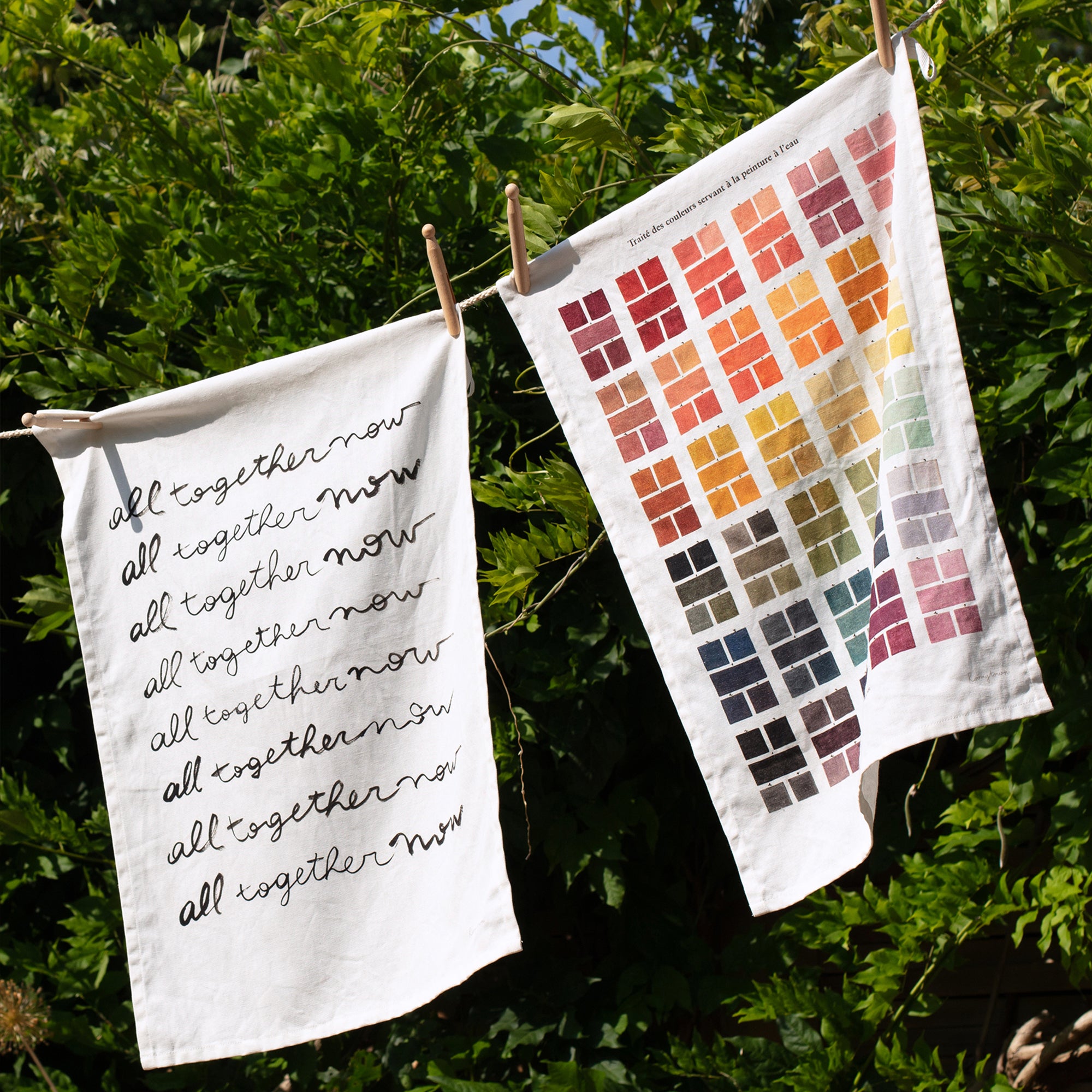 Cotton Tea Towel - Watercolour Swatches