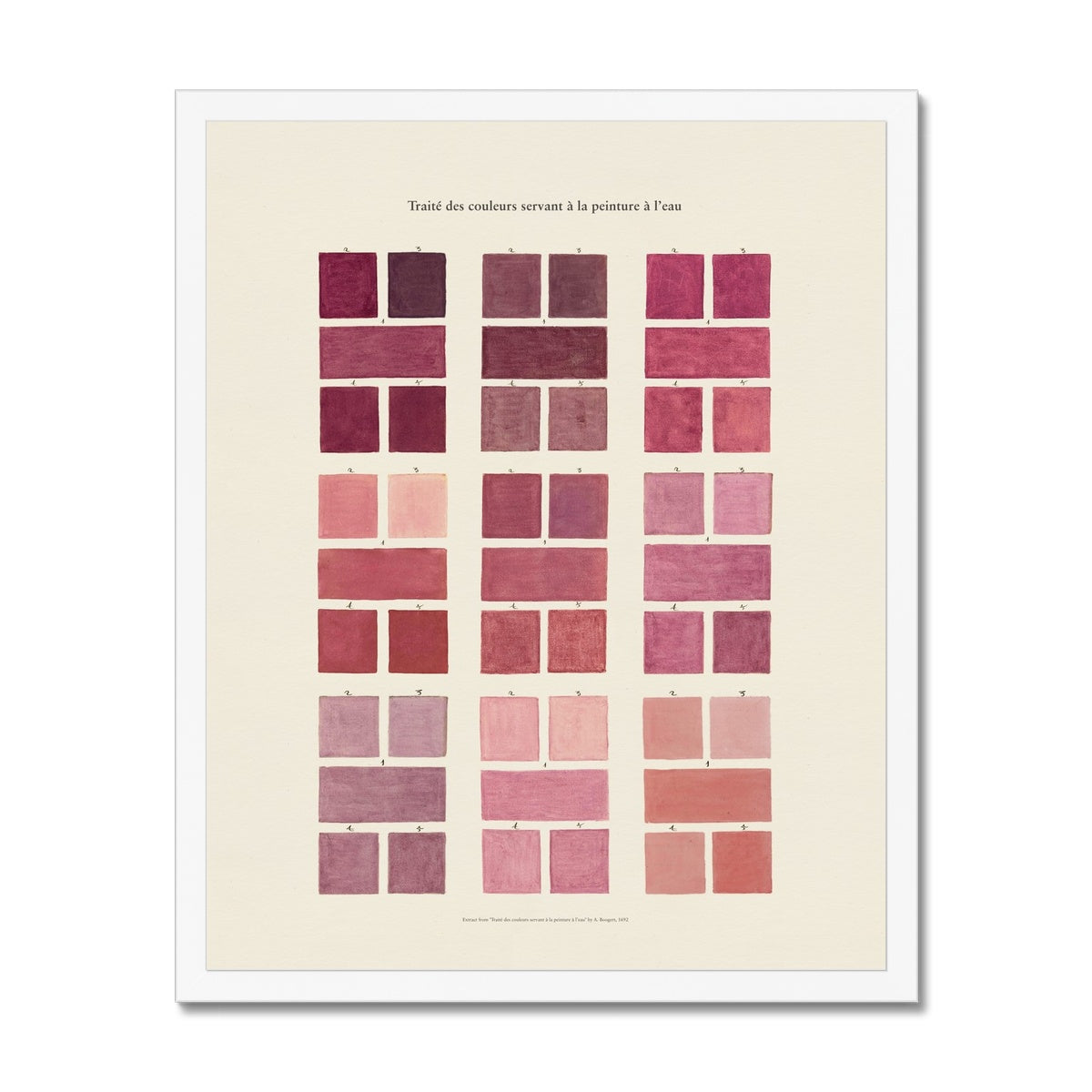 Watercolour Swatches - Pink  Fine Art Print