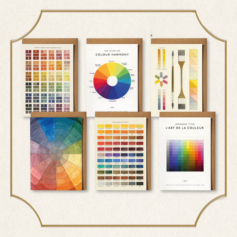 Vintage Colour Theory Greeting Card Set – Pack of 6