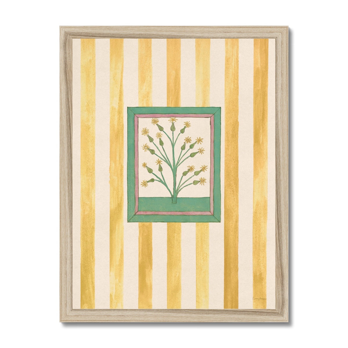 Book of Herbs Yellow Stripe Fine Art Print