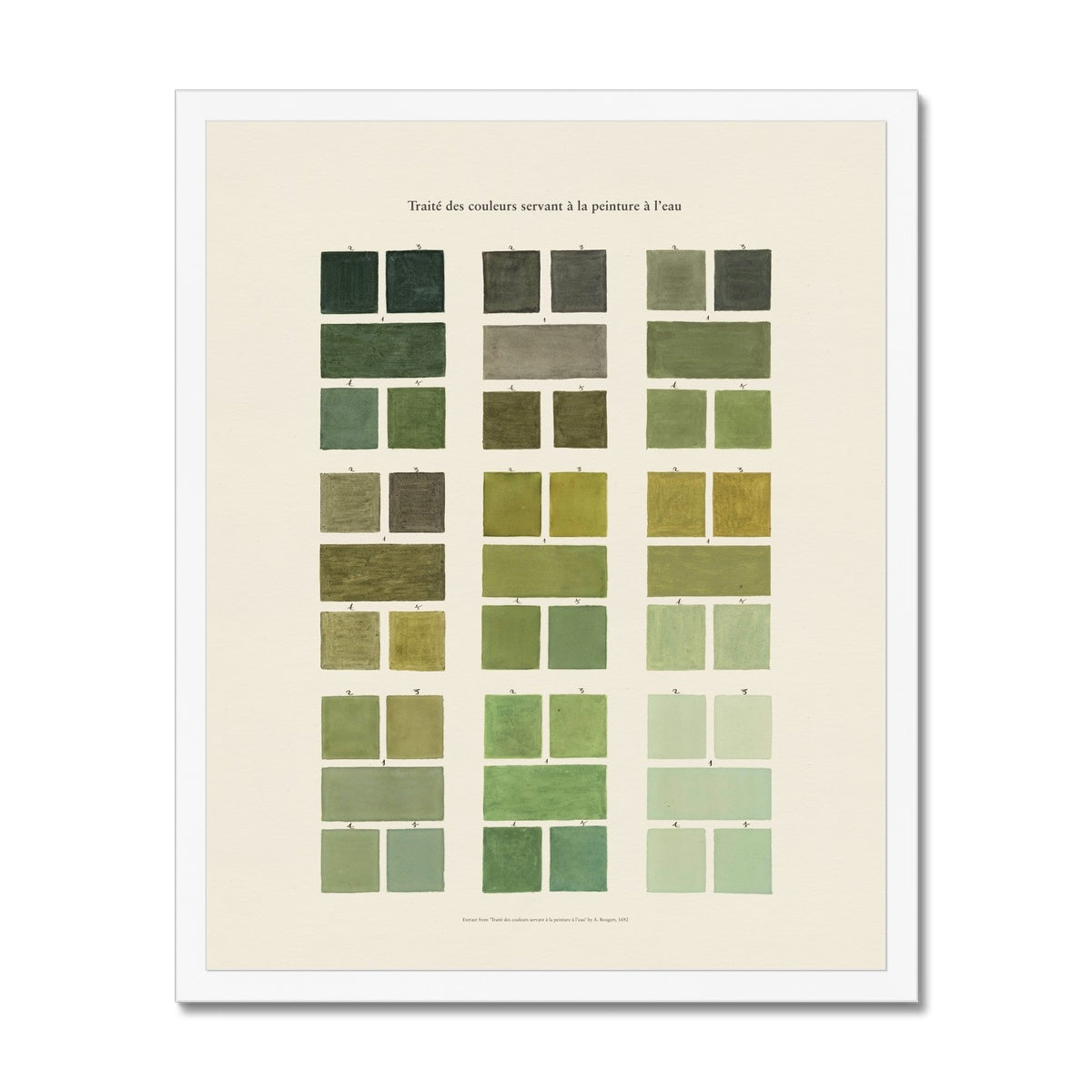 Watercolour Swatches - Green Fine Art Print