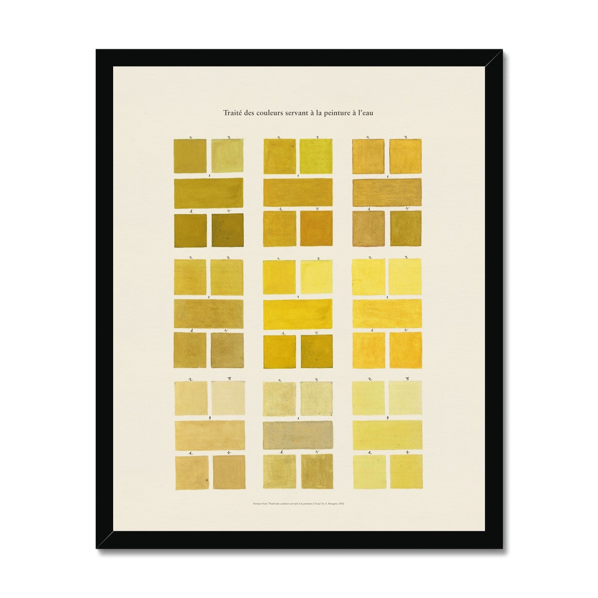 Watercolour Swatches - Yellow  Fine Art Print