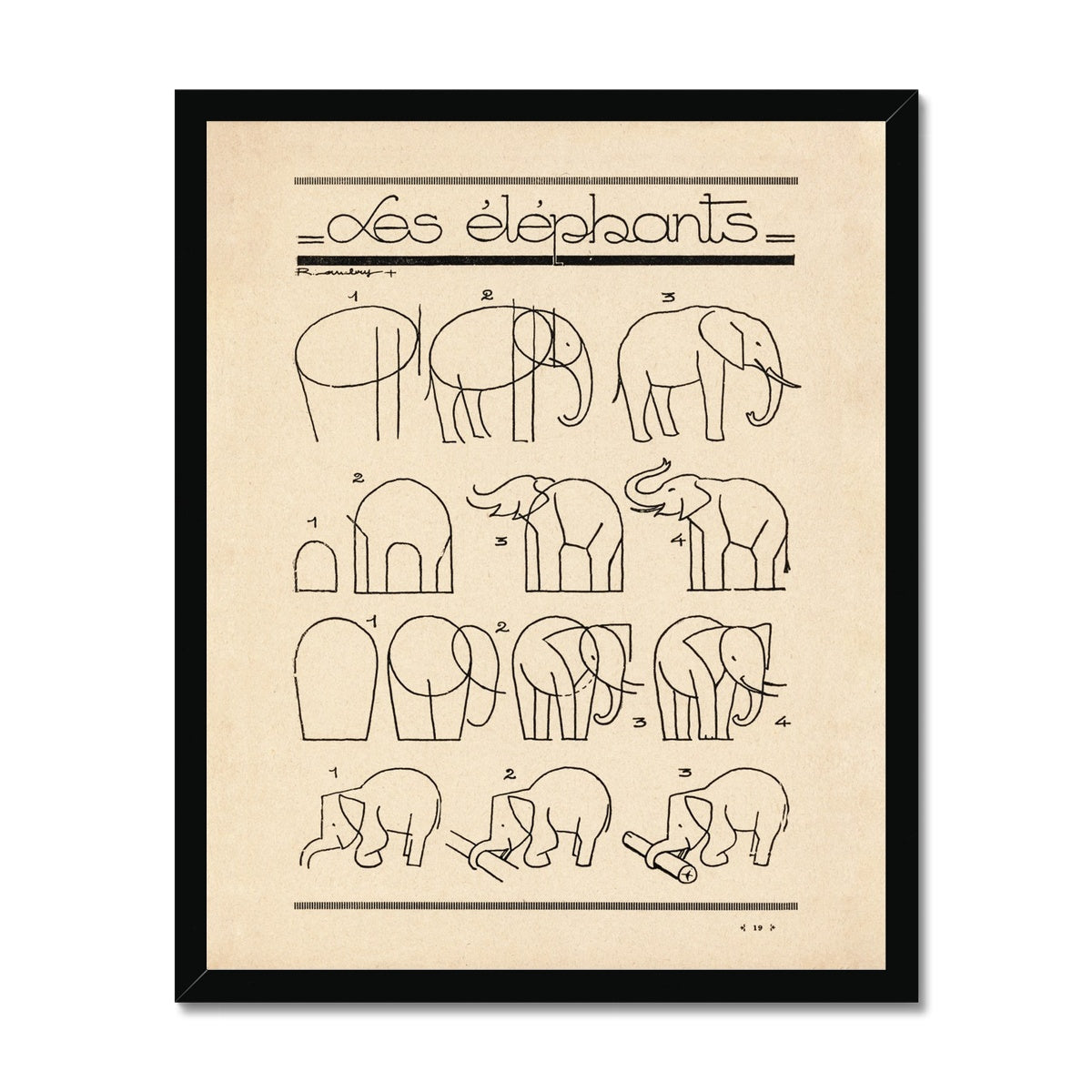 Les Elephants Fine Art Print