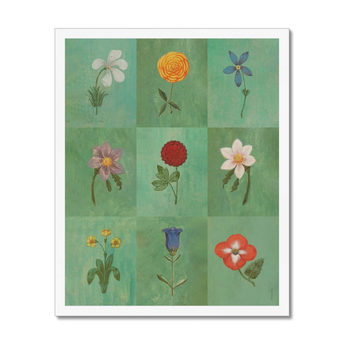 Green Festival of Flowers  Fine Art Print
