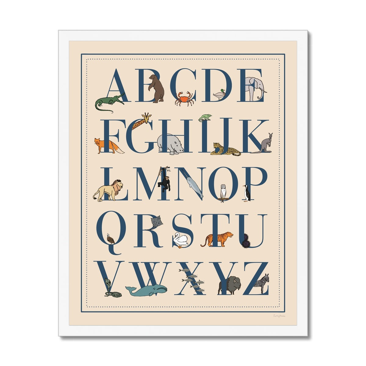 Animal Alphabet Fine Art Print