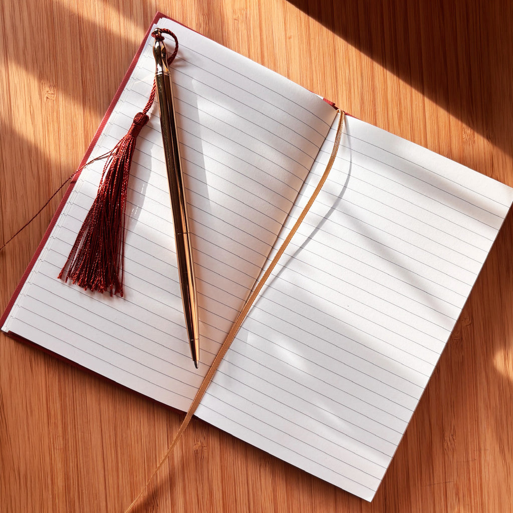 24k Gold Plated Ballpoint Pen - Rust Tassel – Roomytown UK