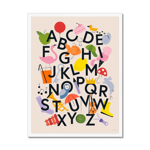 Favourite Things Alphabet Framed Fine Art Print