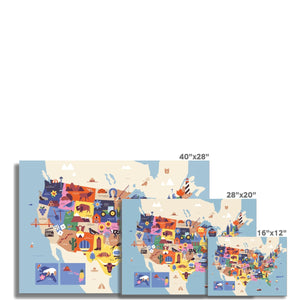 Map of the USA Fine Art Print | Sol Linero
