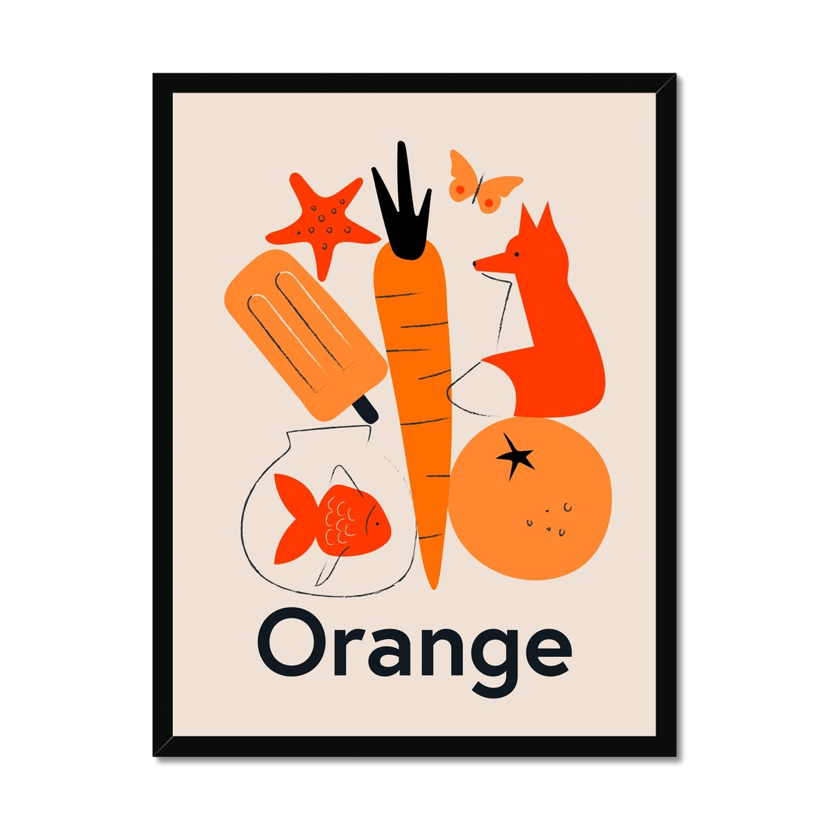 Favourite Colour Orange Framed Fine Art Print