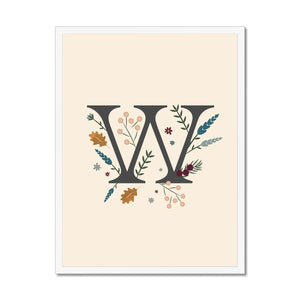 Initial Letter 'W' Woodlands Framed Fine Art Print