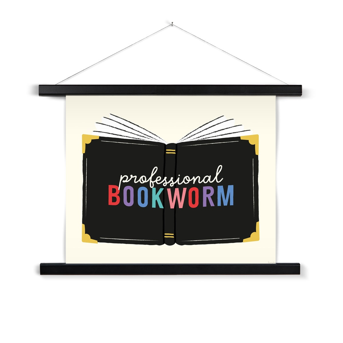 Professional Bookworm Fine Art Print with Hanger