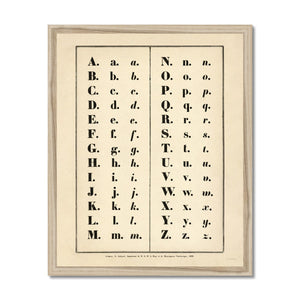 Vintage Alphabet Framed Fine Art Print