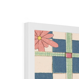 Kimono Pattern Checkerboard Framed Fine Art Print