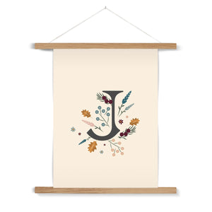 Initial Letter 'J' Woodlands Fine Art Print with Hanger