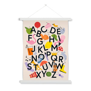 Favourite Things Alphabet Fine Art Print with Hanger