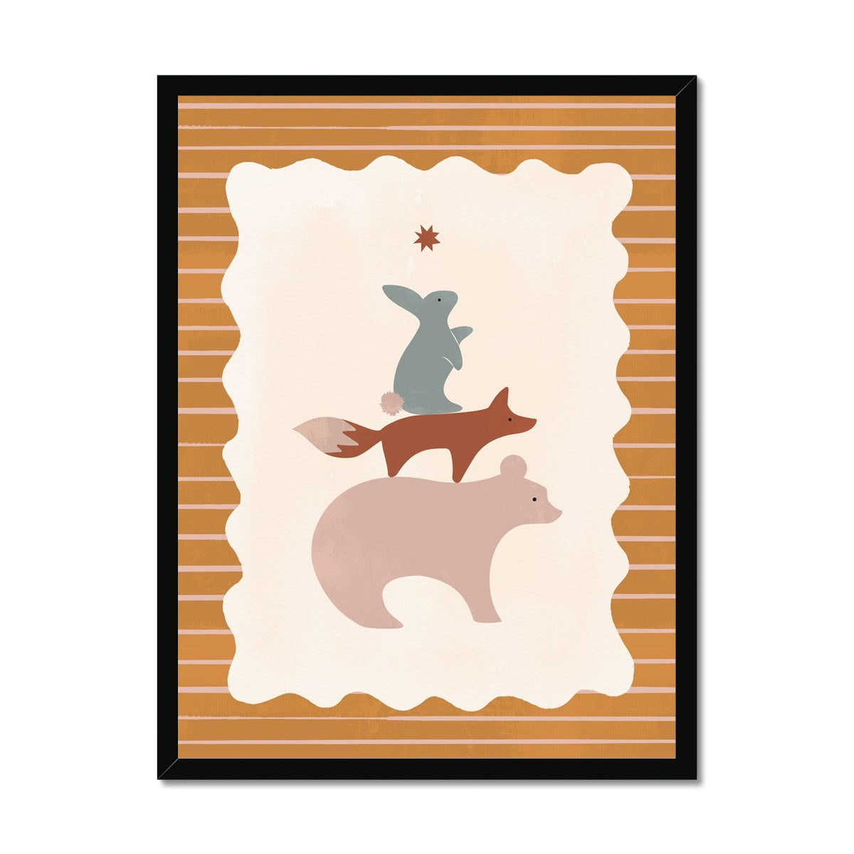 Reach for the Stars Animal Stack Framed Fine Art Print