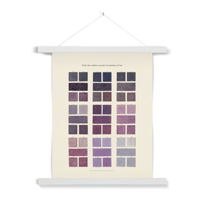 Watercolour Swatches - Purple Fine Art Print with Hanger