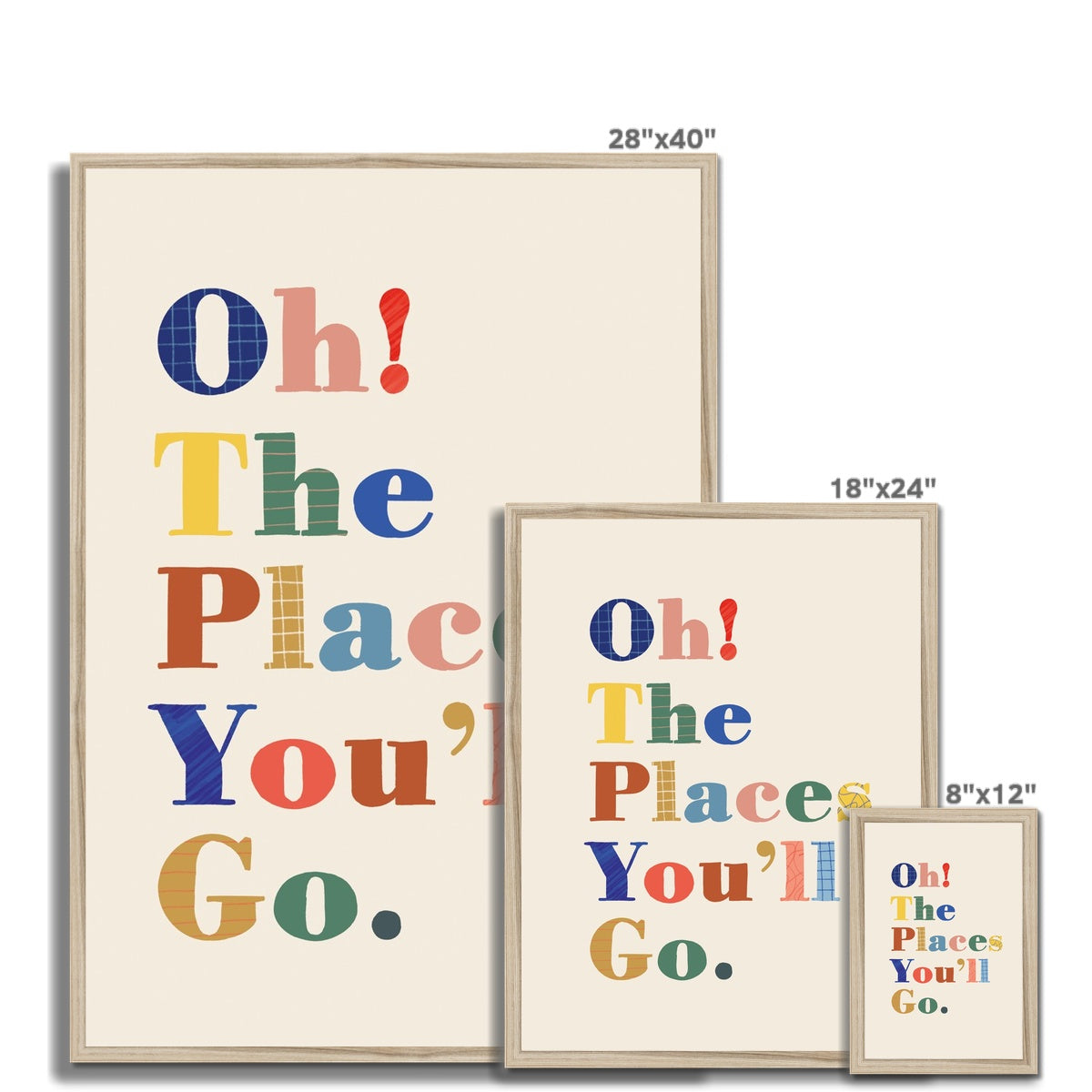 Oh the Places You'll Go Framed Fine Art Print