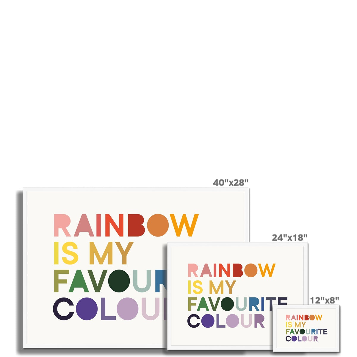 Rainbow is my Favourite Colour Framed Fine Art Print