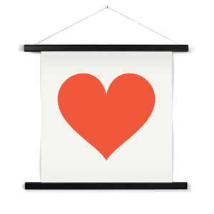 Red Heart Fine Art Print with Hanger